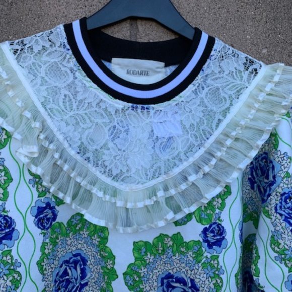 Rodarte Floral Printed Sweatshirt - Size Small - Picture 2 of 7